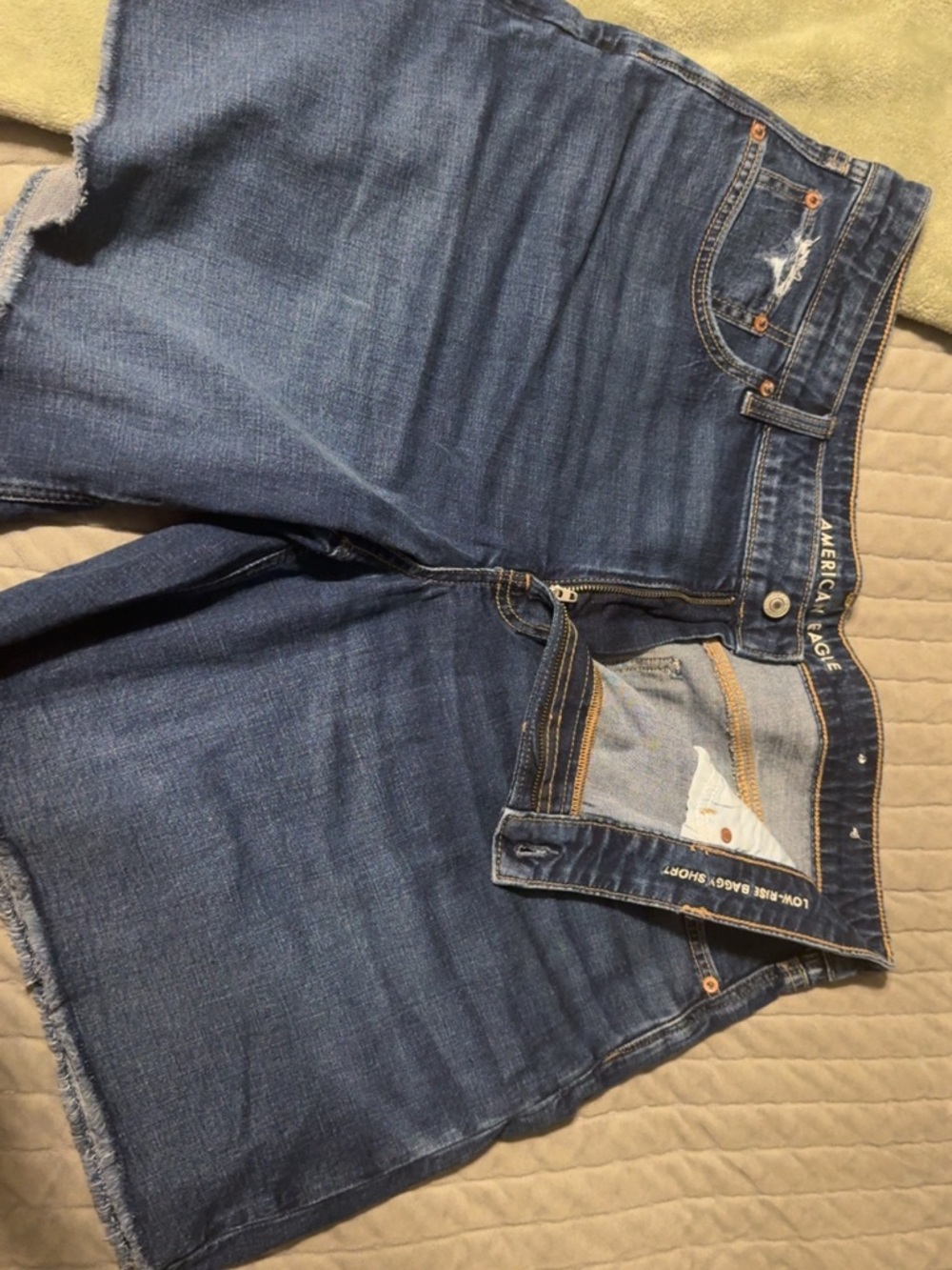 American Eagle Outfitters Dark Blue Women's Jean Shorts - Picture 3 of 4